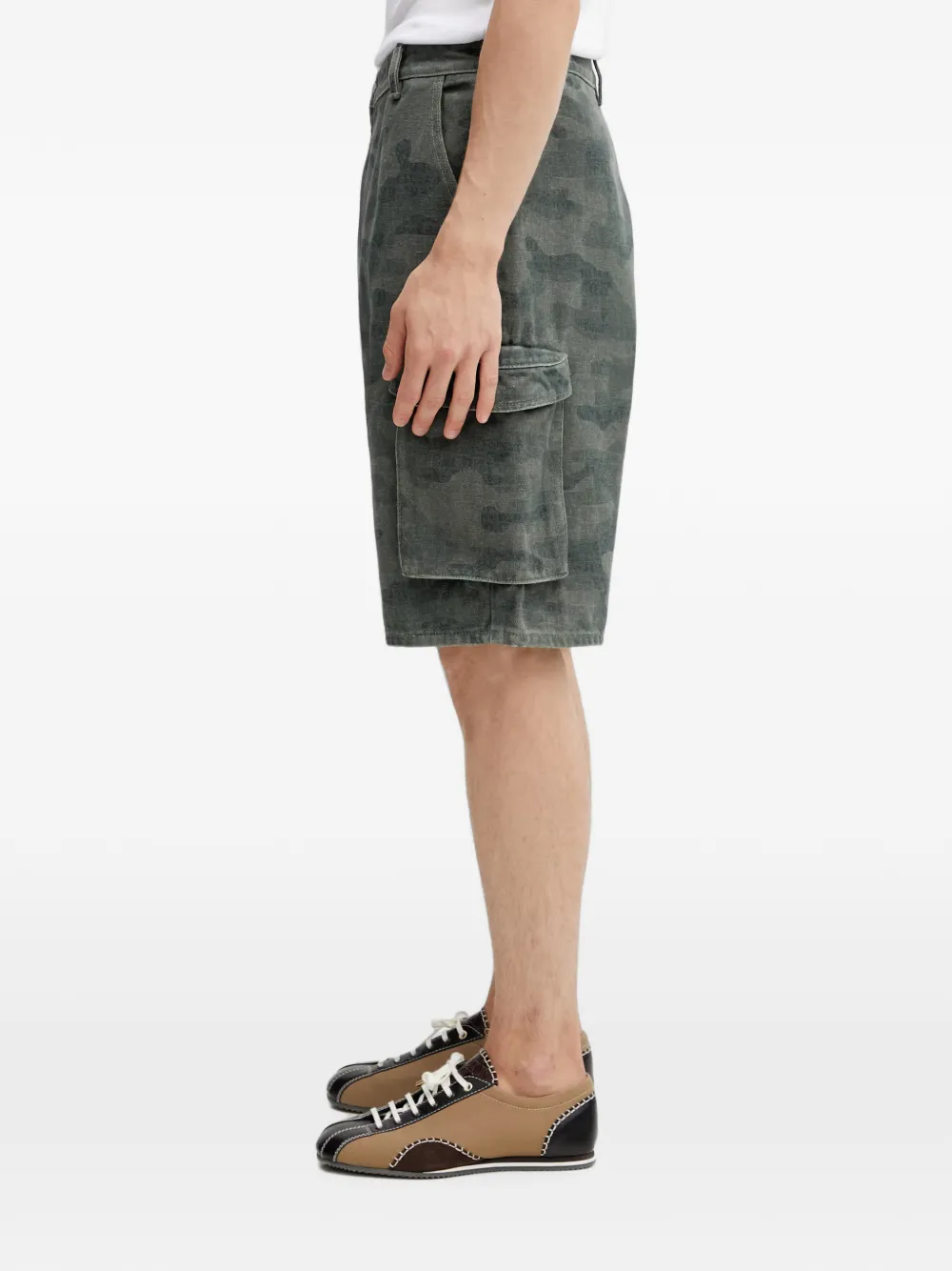 Daily Paper Shorts met camouflageprint Groen