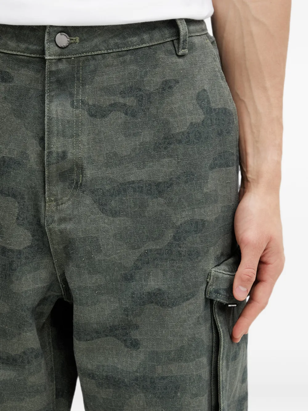 Daily Paper Shorts met camouflageprint Groen