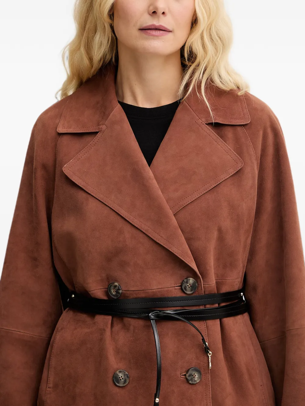 Patrizia Pepe wrap-around Fly-charm belt - Marrone