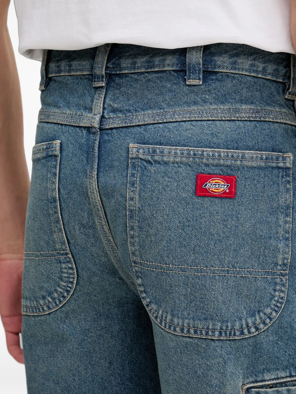 DICKIES Ruimvallende shorts met vervaagd effect Blauw