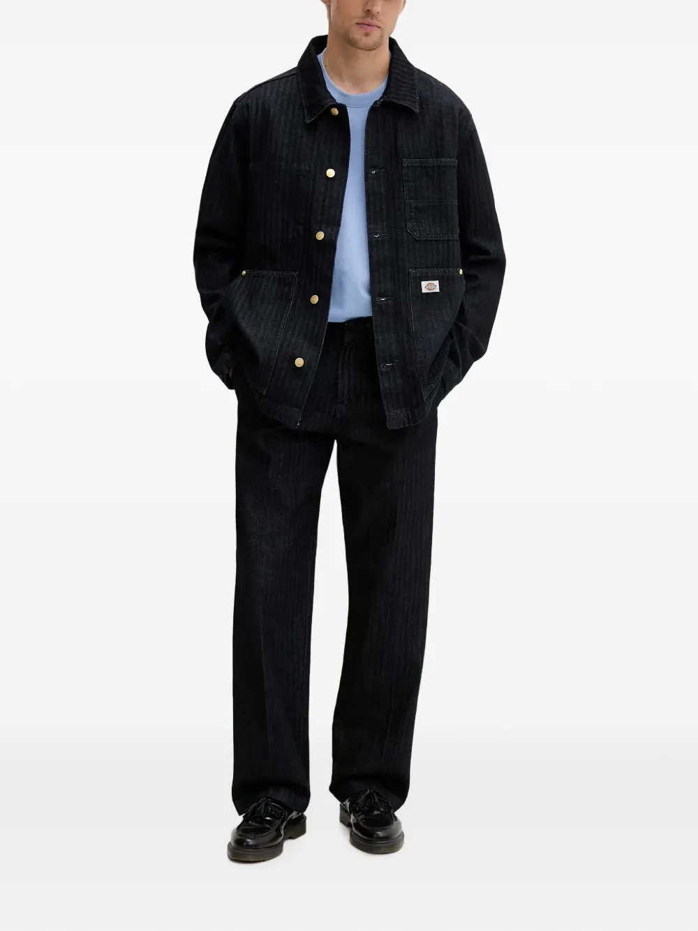 DICKIES Selvedge denim jack met visgraatpatroon Blauw