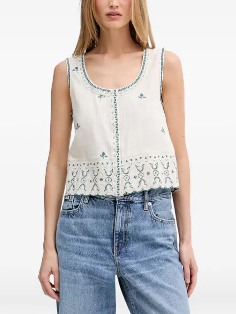 Hoss Intropia blouse Carmela à bords festonnés