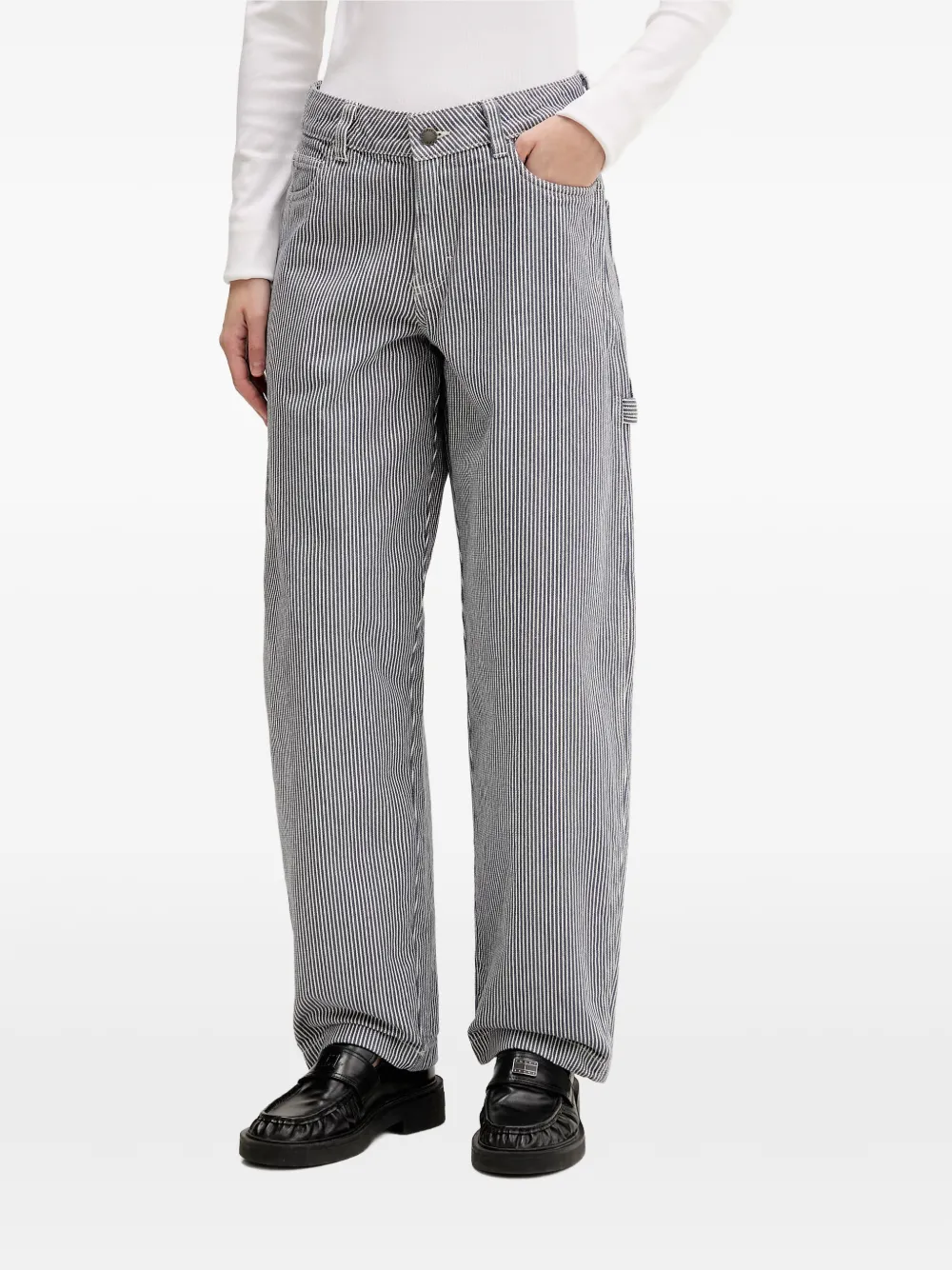 DICKIES hickory-stripe straight-leg jeans - Blau
