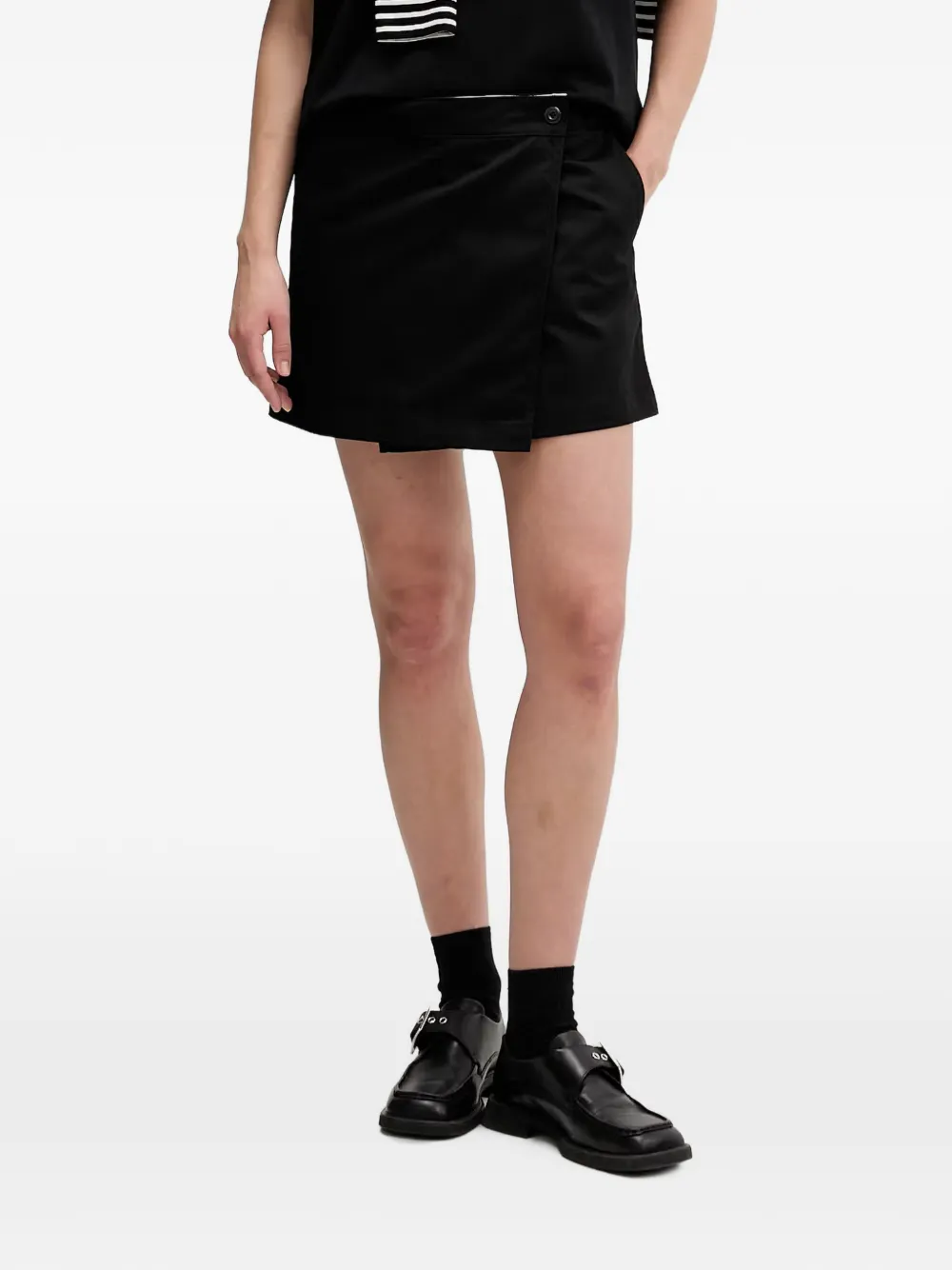 DICKIES Union wrap-style logo-patch skirt - Schwarz