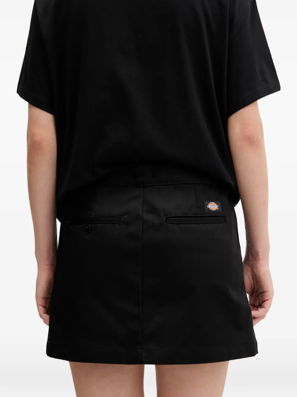 DICKIES Union wikkelrok met logo-patch Zwart