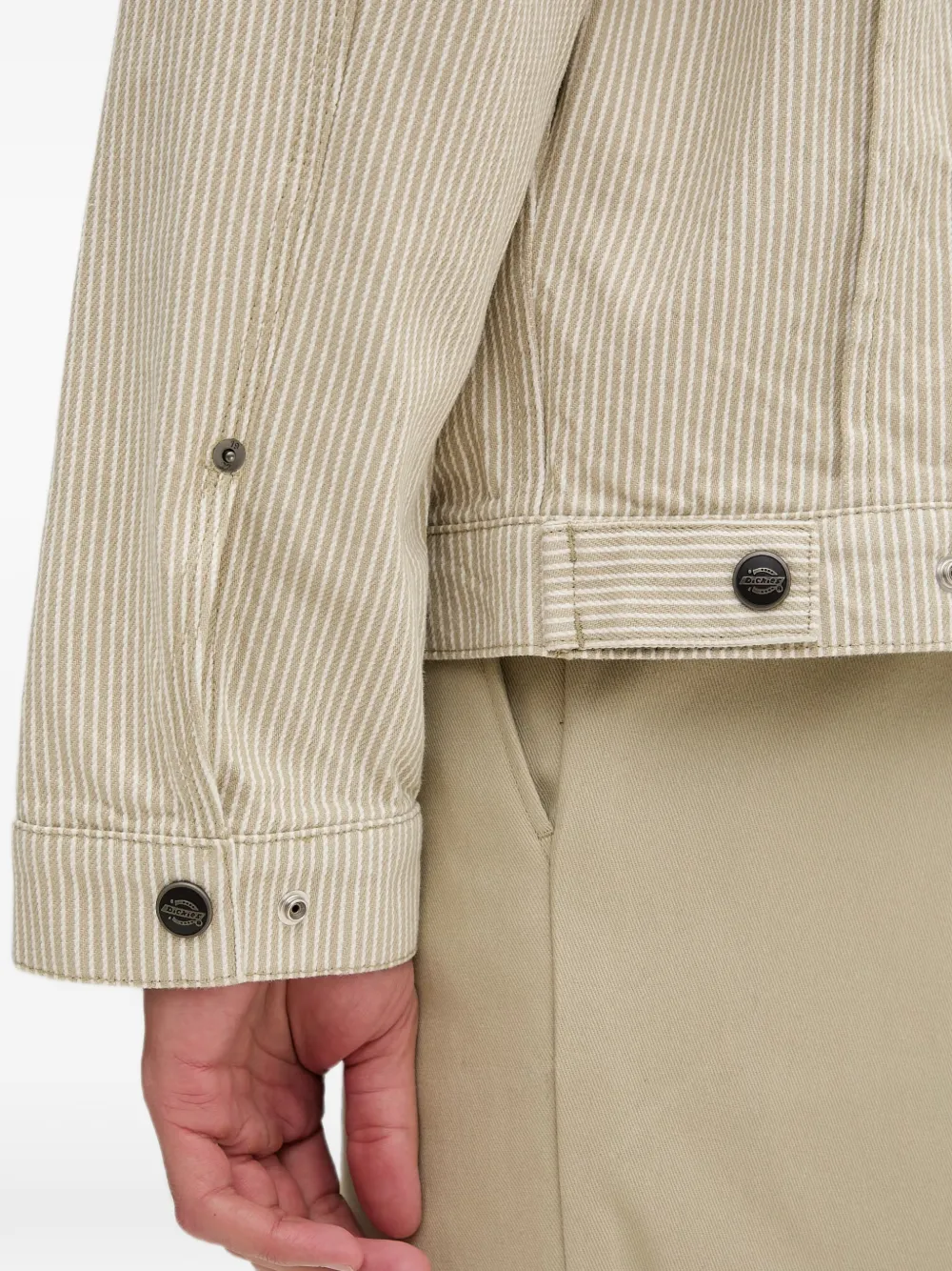 DICKIES Hickory gestreept jack met rits Beige