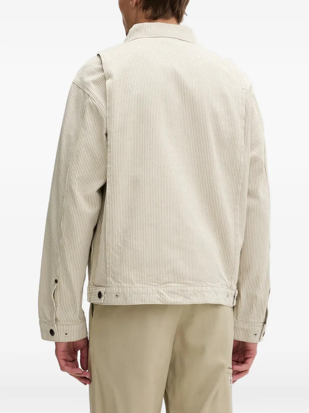 DICKIES Hickory gestreept jack met rits Beige