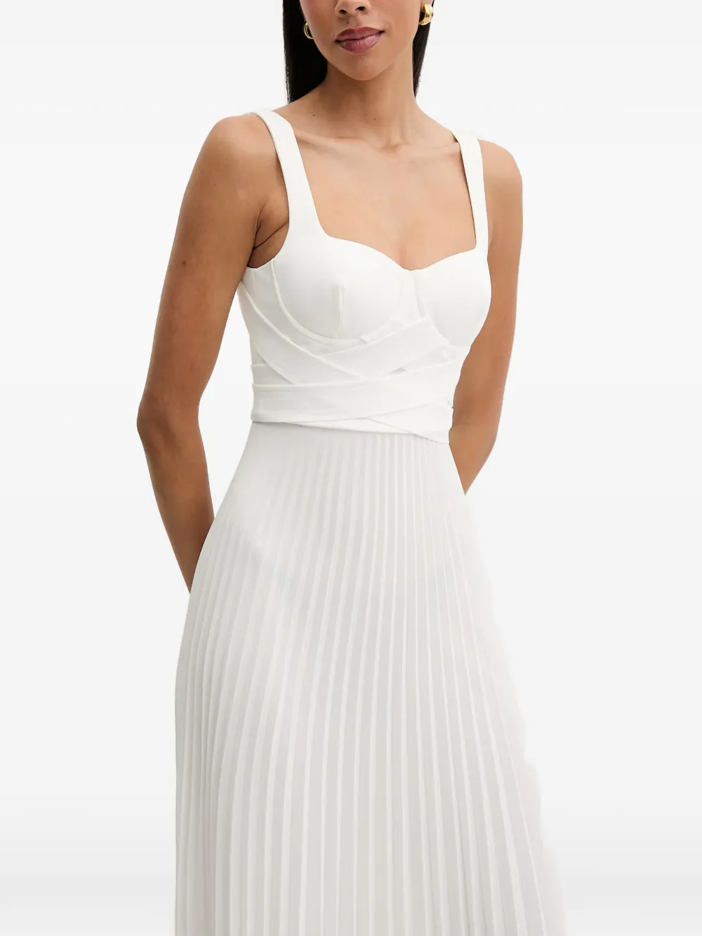 Patrizia Pepe pleated maxi dress - Bianco