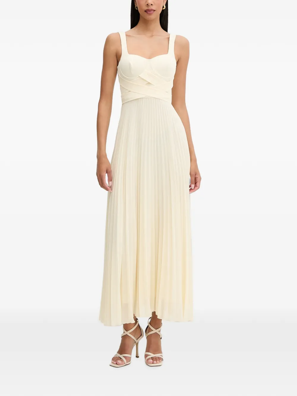 Patrizia Pepe Geplooide maxi-jurk Geel