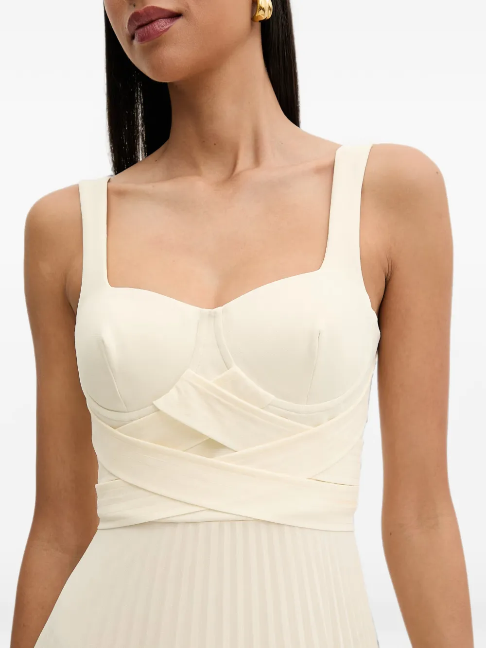Patrizia Pepe Geplooide maxi-jurk Geel
