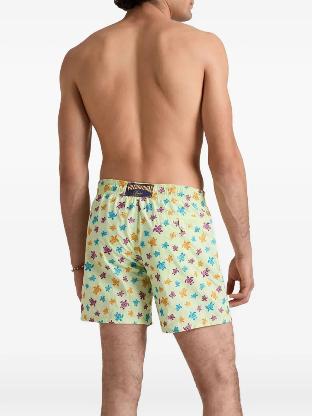 Vilebrequin Shorts met geborduurde schildpad Groen