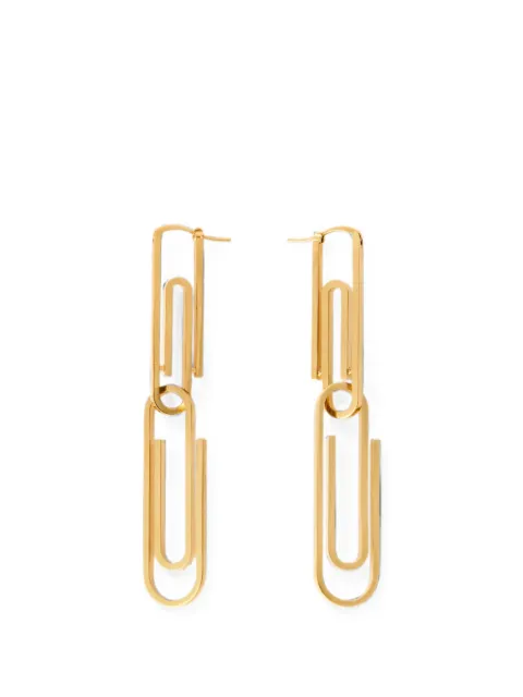 Off-White Paperclip drop earrings