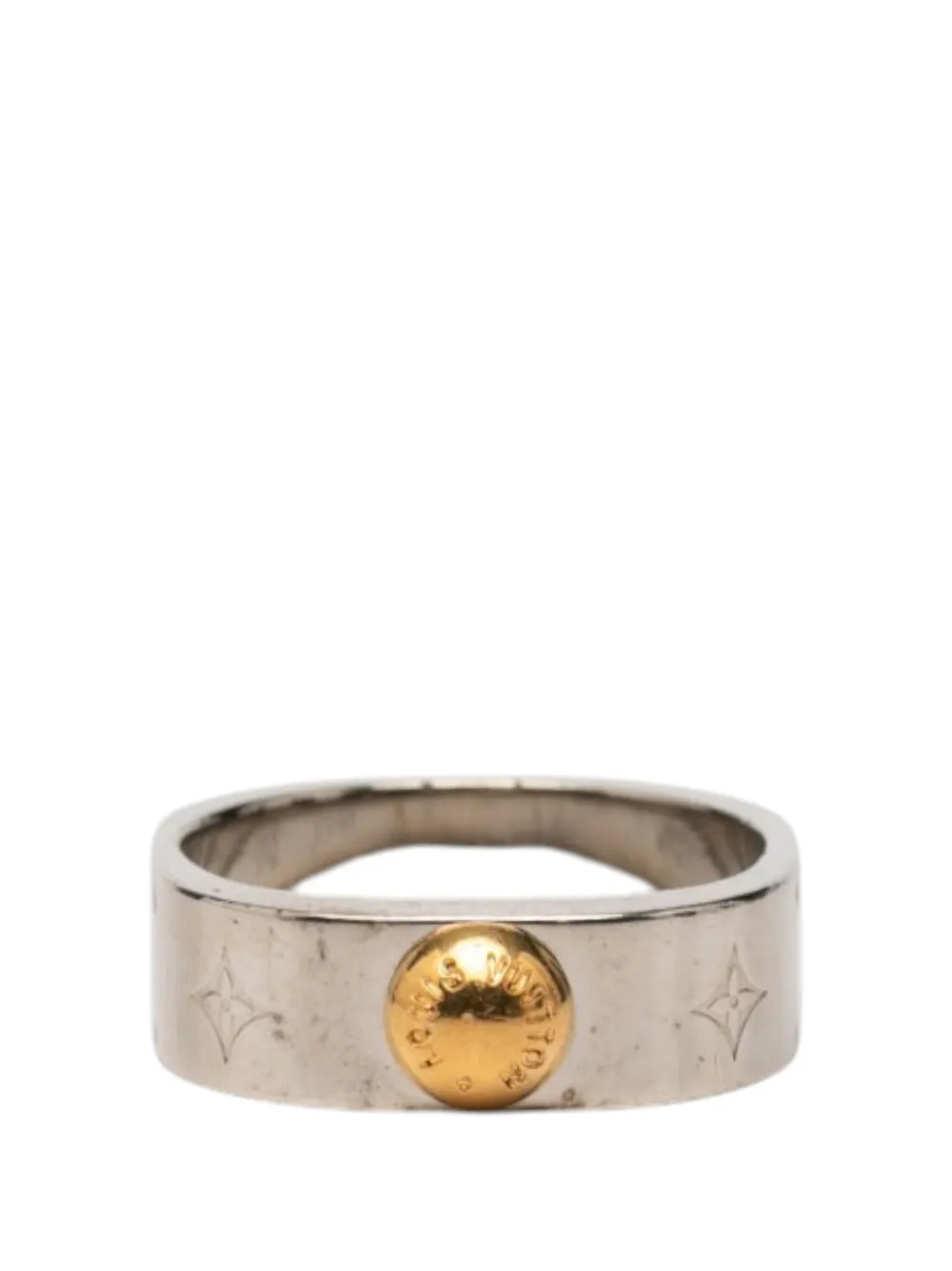 Louis Vuitton Pre-Owned Anello costume Nanogram in ottone 2019 - Argento