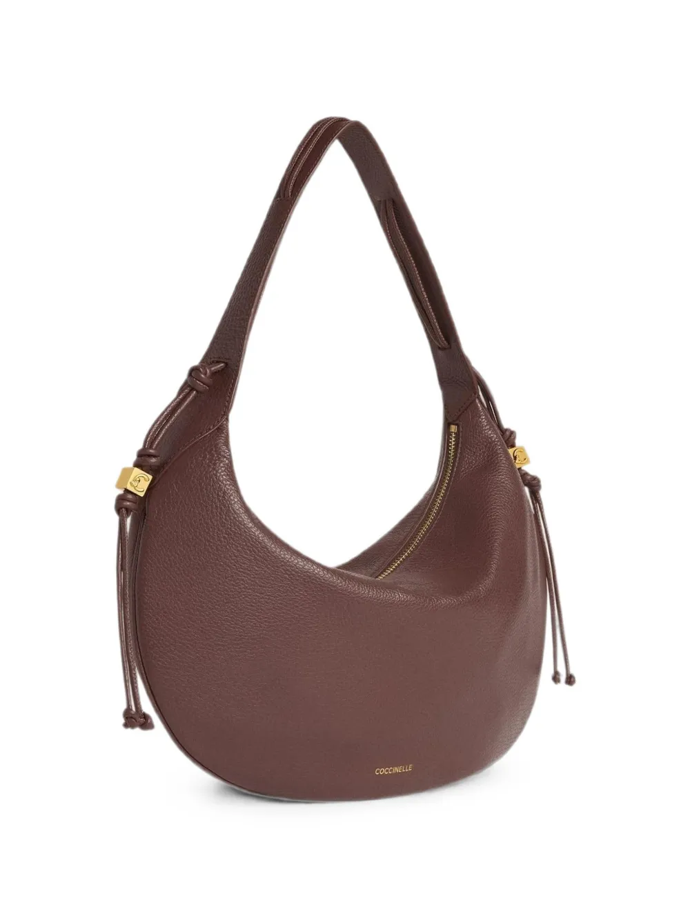 Coccinelle Medium Thess leren schoudertas Bruin