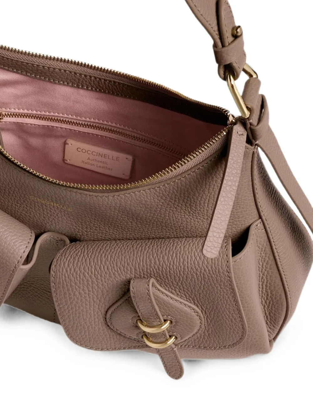 Coccinelle Medium Mavery Pocket schoudertas Beige