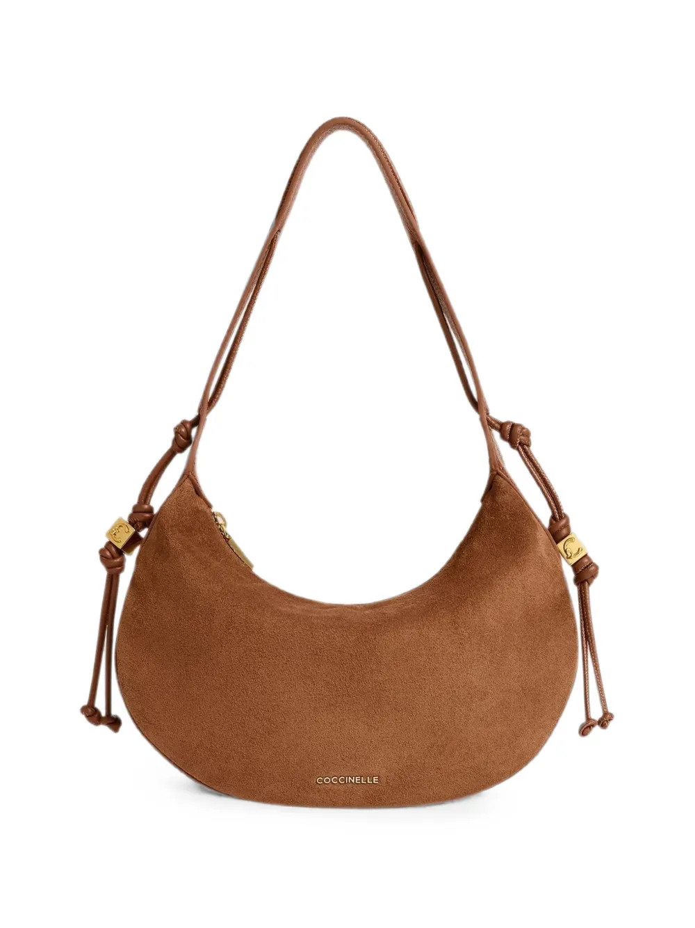Coccinelle small Thess suede shoulder bag - Marrone