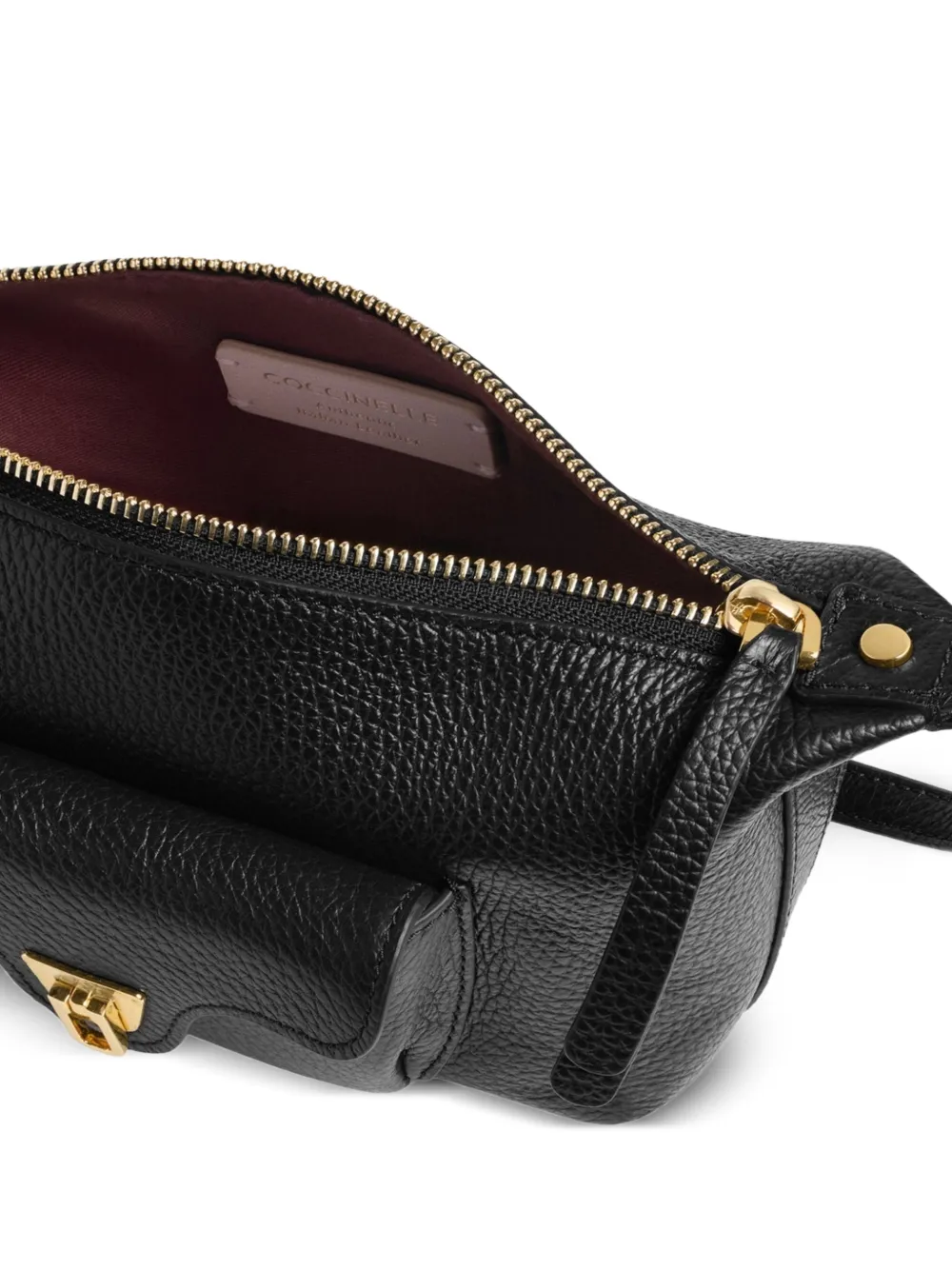 Coccinelle Beat leren mini-schoudertas Zwart