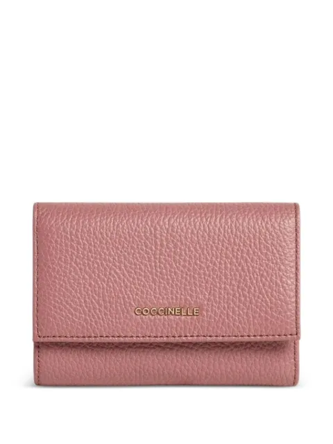 Coccinelle Mittelgroßes Portemonnaie im Metallic-Look