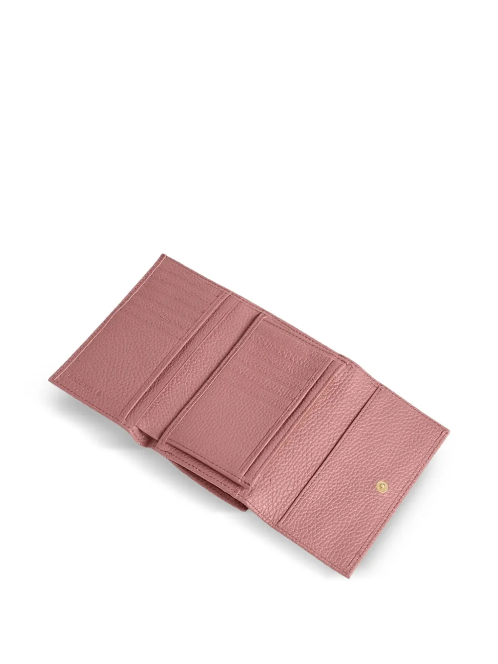 Coccinelle Medium Metallic portemonnee met logo Roze