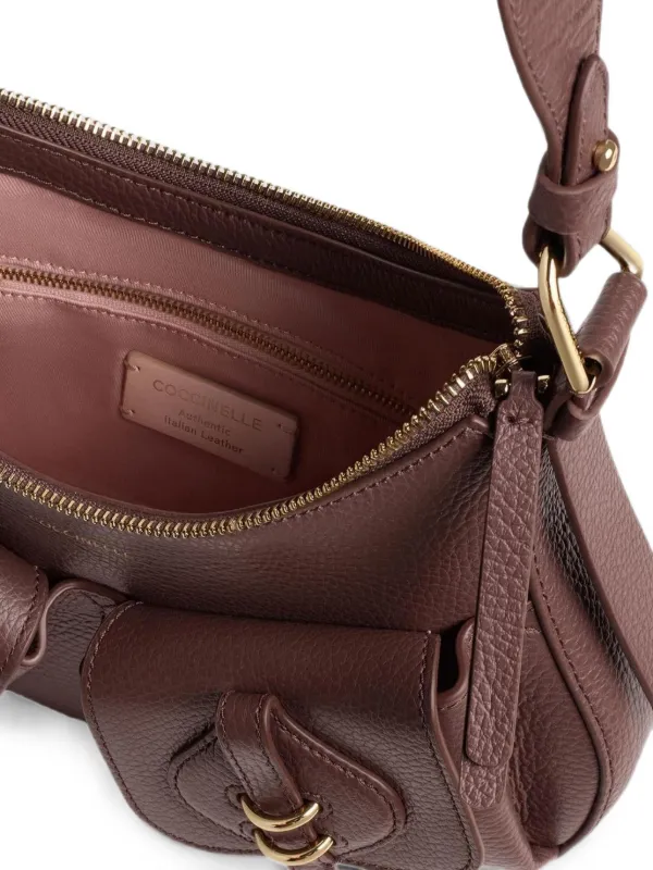 COCCINELLE ショルダーバッグ ダークブラウン Coccinelle Small Mavery Pocket Shoulder Bag | Brown | FARFETCH JO