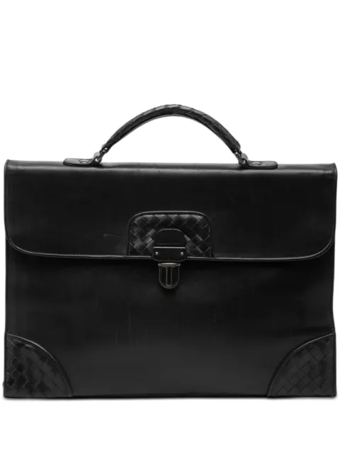 Bottega Veneta Pre-Owned 2000-2007 Intrecciato Trimmed Leather business bag