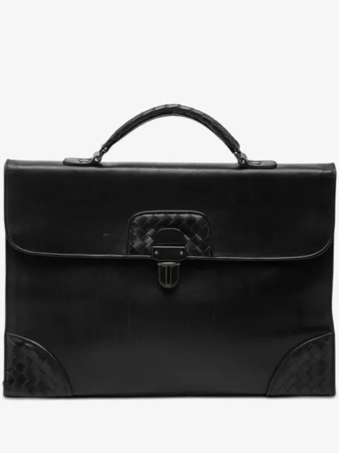 Bottega Veneta Pre-Owned maletín de piel con ribete Intrecciato 2000-2007