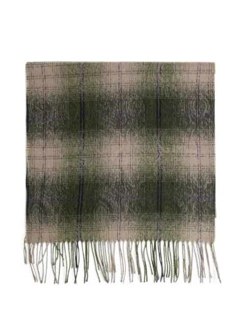 ETRO check fringed scarf
