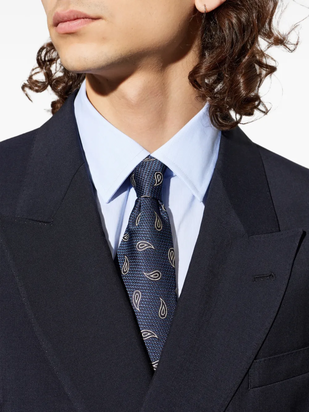 ETRO Stropdas met paisley-print Blauw