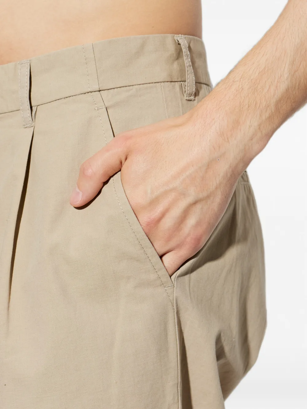 SAMSOE Savalentin geplooide broek Beige