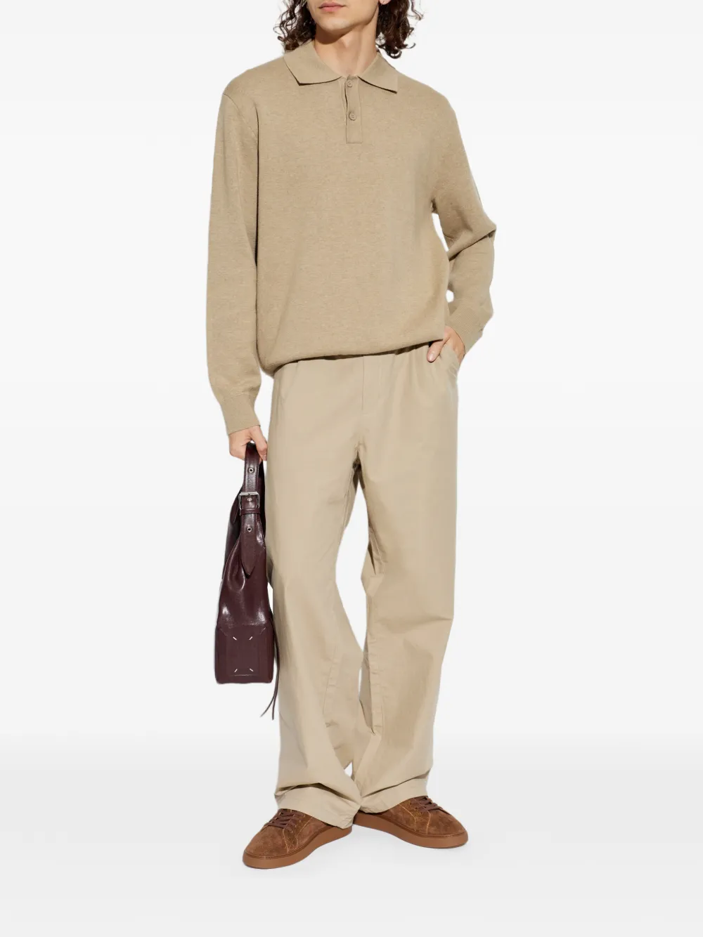 SAMSOE Savalentin geplooide broek Beige