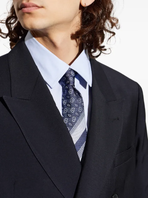 ETRO ペイズリーストライプ ネクタイ | ブルー | FARFETCH JP