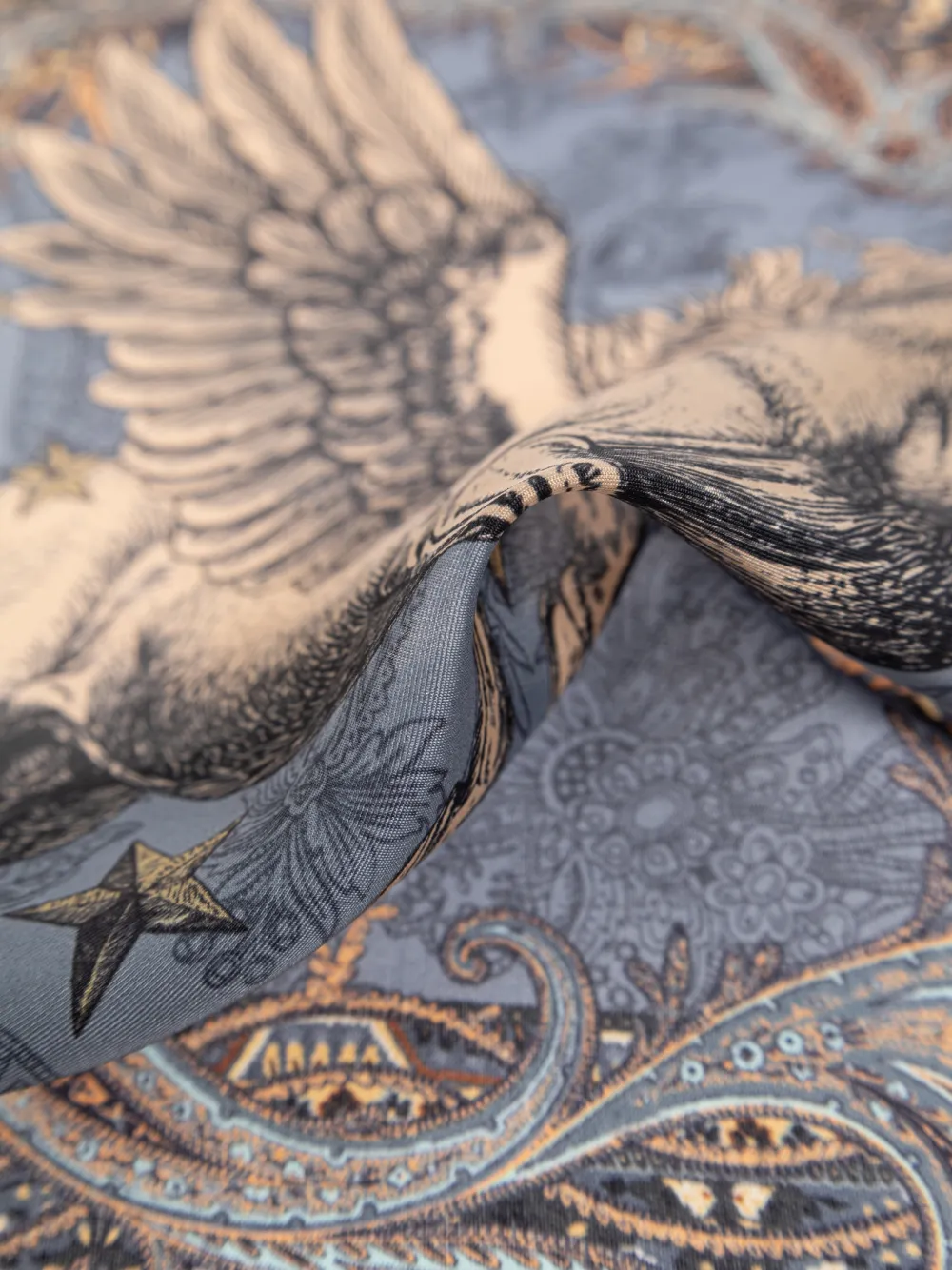 ETRO Pegasus pochet met paisley-print Blauw