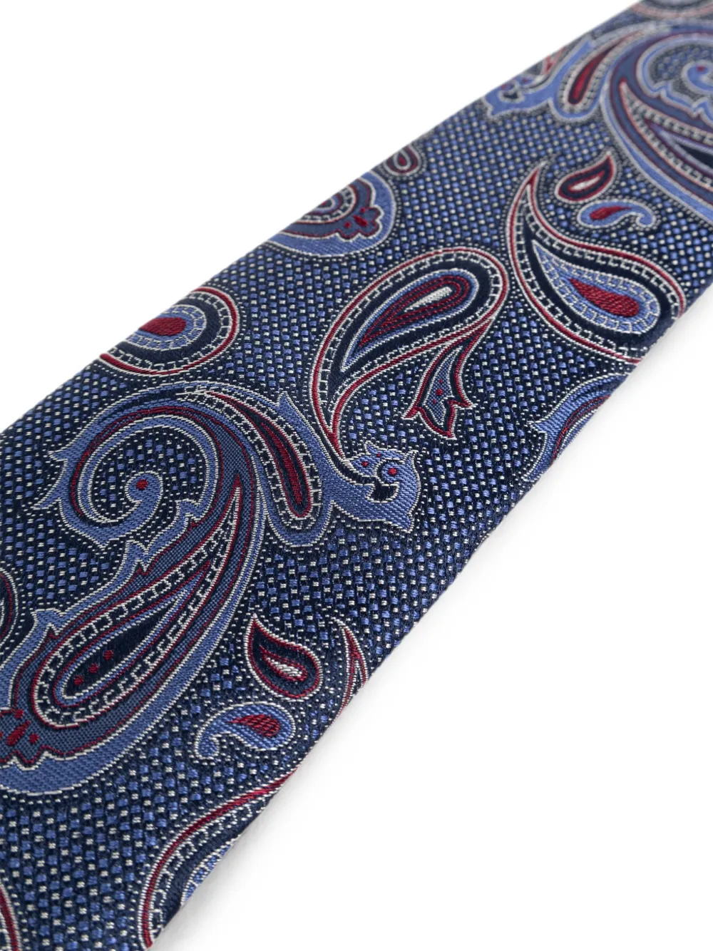ETRO Zijden stropdas met paisley-print Blauw