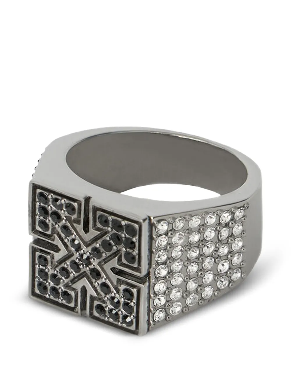 Off-White Strass-embellished Arrow ring - Silber