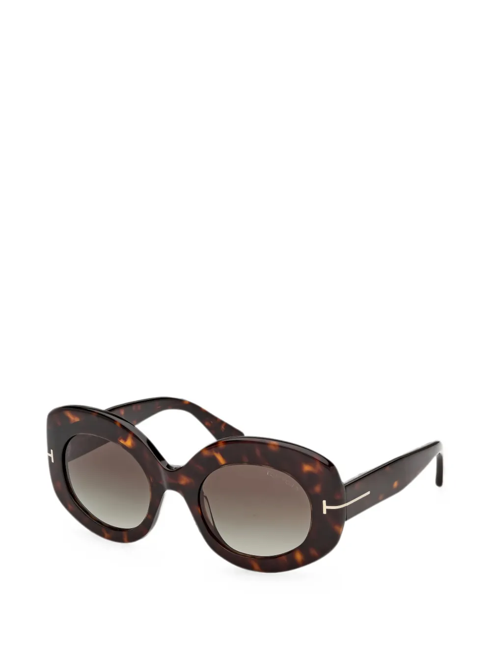 TOM FORD Eyewear Zonnebril met rond montuur Bruin