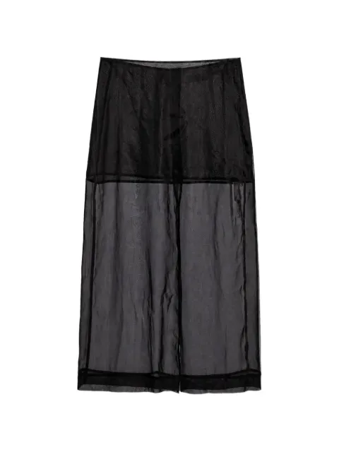 The Frankie Shop Peri midi sheer panelled skirt
