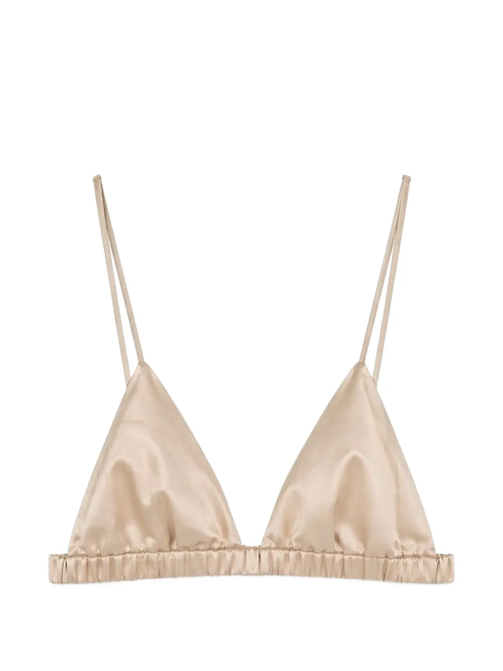 The Frankie Shop Nina Triangel-Bralet mit Satin-Finish - Nude