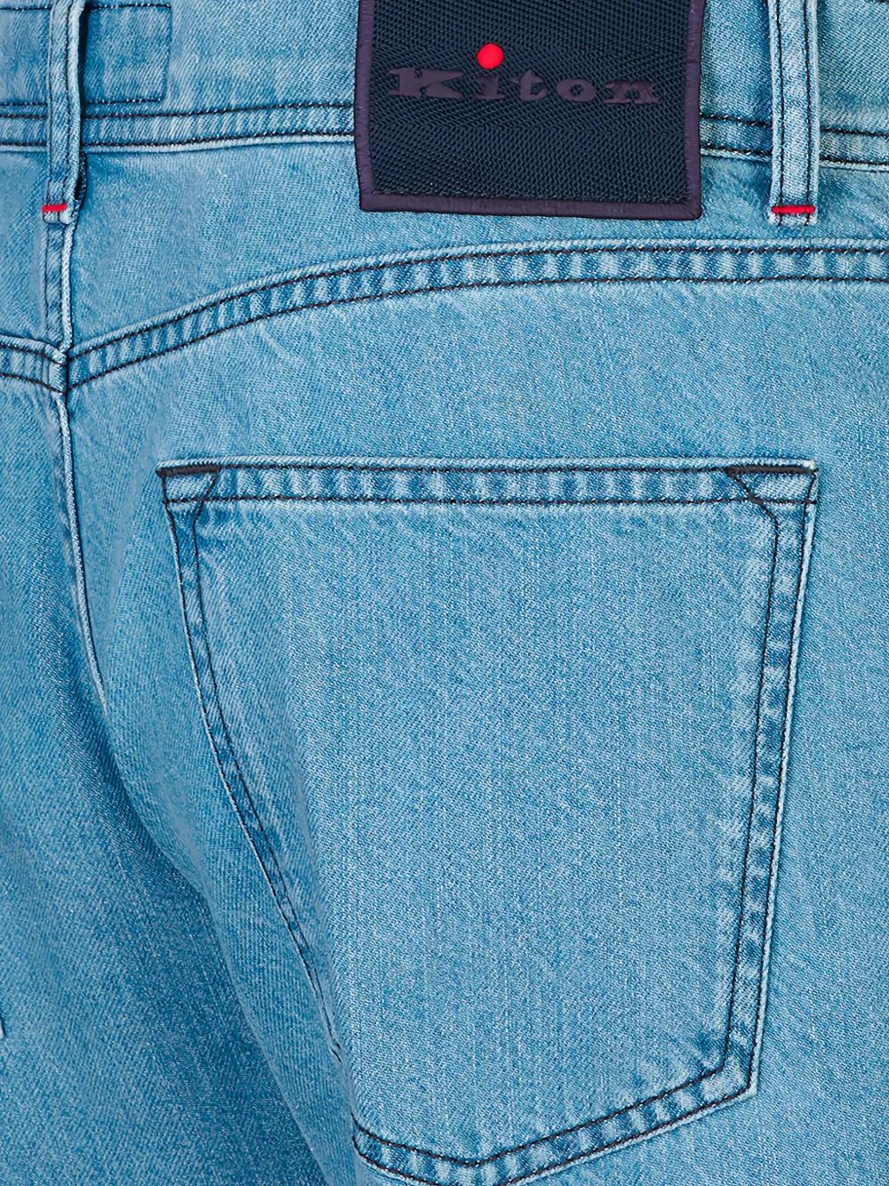 Kiton Straight jeans Blauw