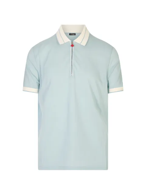Kiton zip-fastening polo shirt