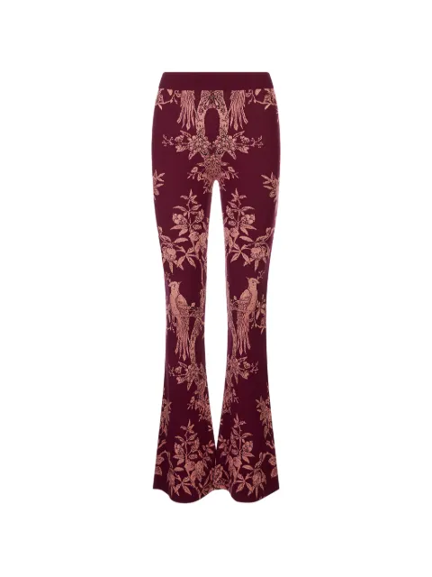ETRO jacquard-knit flared trousers