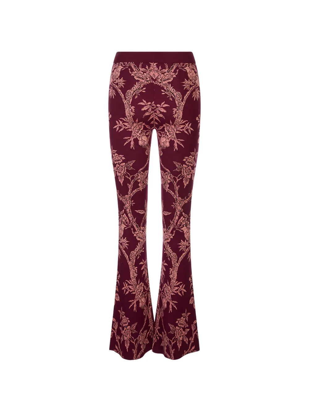ETRO Gebreide broek met bloemenprint en jacquard Rood