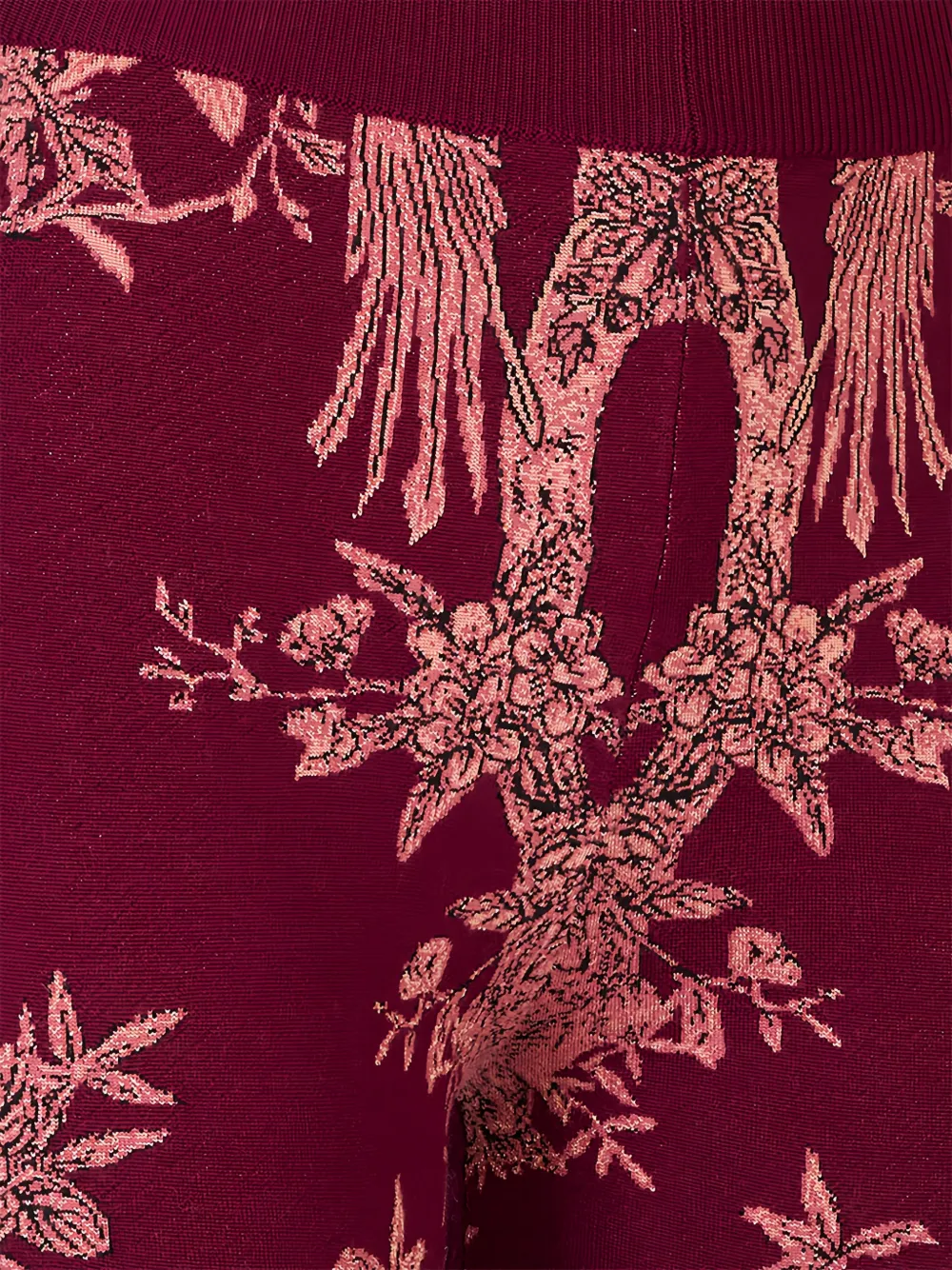 ETRO Gebreide broek met bloemenprint en jacquard Rood