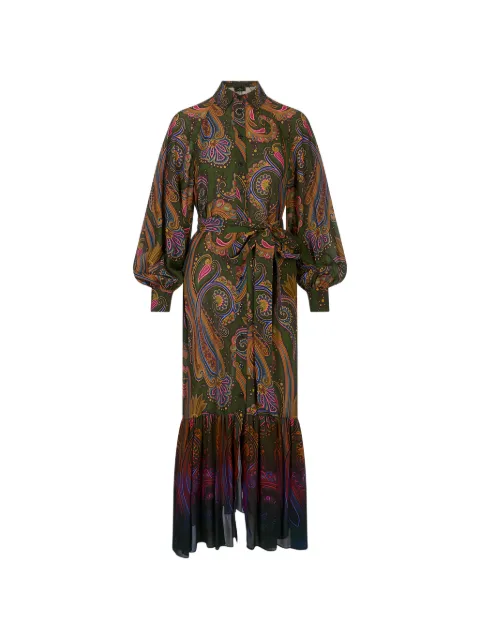 ETRO 페이즐리 프린트 벨트 드레스