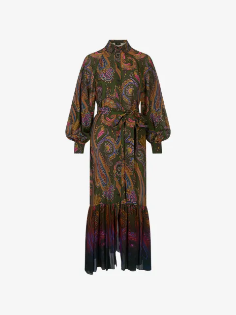 ETRO paisley-print belted dress