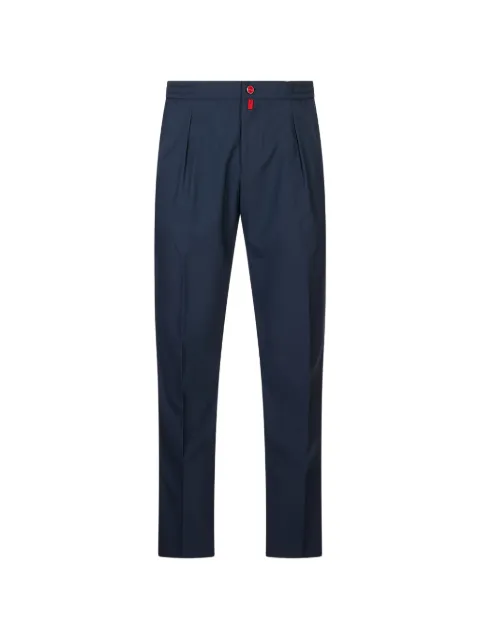 Kiton pleated elasticated-waist trousers