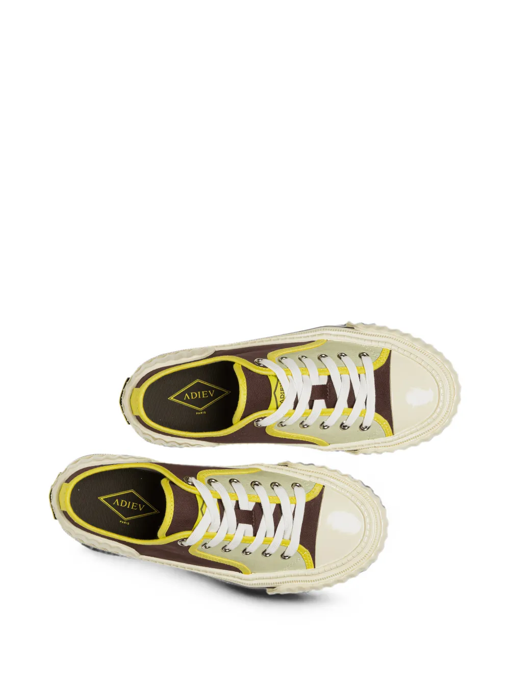 Adieu Paris Panpan sneakers met vlakken Bruin
