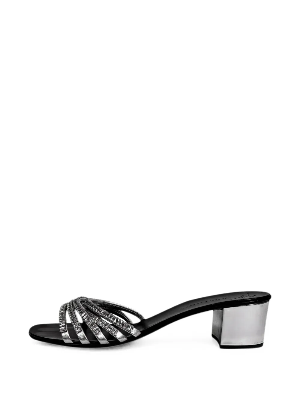 Giuseppe Zanotti Vintage rhinestone-embellished heeled sandals - Argento