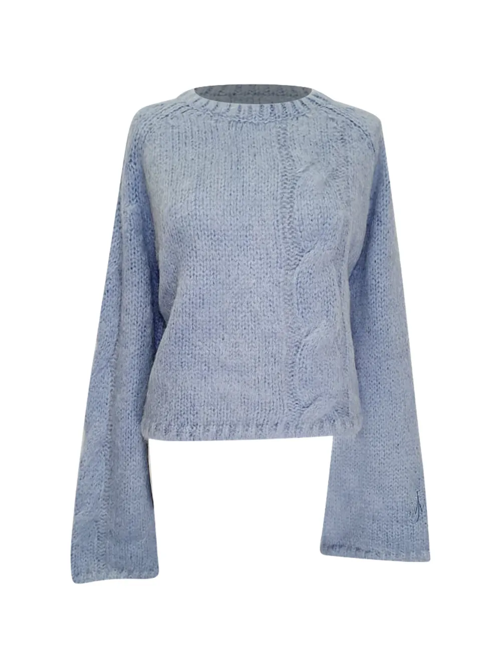 JW Anderson cable knit cropped sweater - Blue