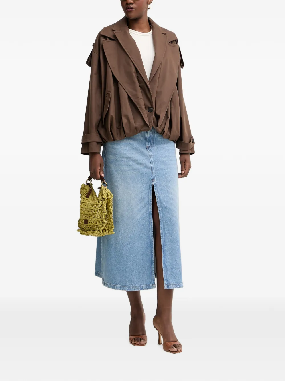 Silvian Heach Denim midi-rok Blauw