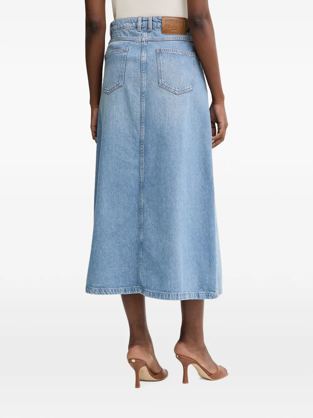 Silvian Heach Denim midi-rok Blauw
